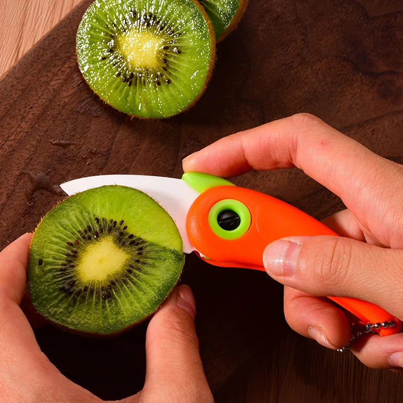 Portable Creative Ceramic Fruit Knife with Light Colorful Handle/with Sheath and White Blade Foldable Travel Knife Random Color
Portable Creative Ceramic Fruit Knife with Light Colorful Handle/with Sheath and White Blade Foldable Travel Knife Random Color