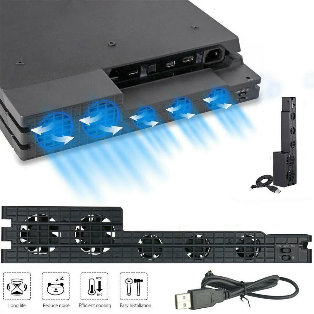 Video Game USB Cooling Fan Base for PS4 PRO Consoles Accessories External Temperature Control for Playstation 4 Normal PS4
Video Game USB Cooling Fan Base for PS4 PRO Consoles Accessories External Temperature Control for Playstation 4 Normal PS4
