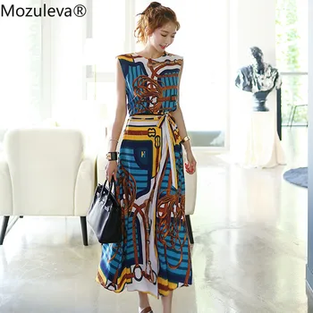 Mozuleva New Fashion 2019 2 Piece Set Women's Sleeveless Vintage Printed Chiffon Dovetail Shirt Top+Lace-up Long Skirts 2Pcs Set
Mozuleva New Fashion 2019 2 Piece Set Women's Sleeveless Vintage Printed Chiffon Dovetail Shirt Top+Lace-up Long Skirts 2Pcs Set