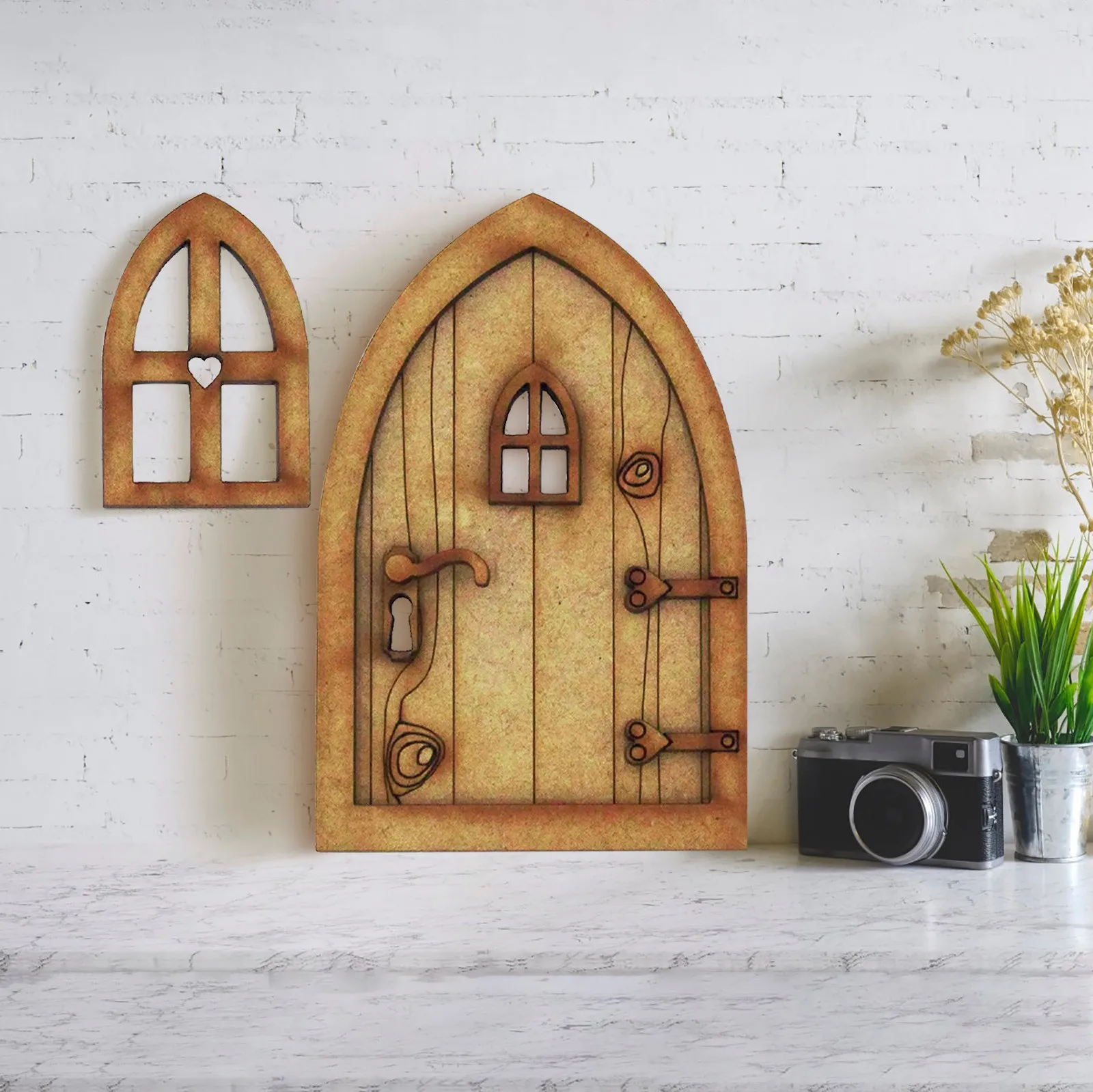 Спальный DIY 3D украшения двери деревянные набор для рукоделия с цветочным