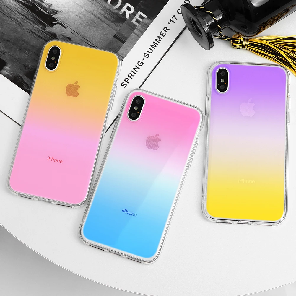 Ultra Thin Soft Case For iPhone 11 Pro XS Max X XR 9 Case Gradient Transparent Dazzling TPU Cover For iPhone 6 6S 7 8 Plus Coque
Ultra Thin Soft Case For iPhone 11 Pro XS Max X XR 9 Case Gradient Transparent Dazzling TPU Cover For iPhone 6 6S 7 8 Plus Coque