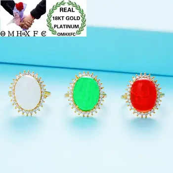 OMHXFC Wholesale European Fashion Woman Girl Party Birthday Wedding Gift Green Red Oval Jade AAA Zircon 18KT Real Gold Ring RI83
OMHXFC Wholesale European Fashion Woman Girl Party Birthday Wedding Gift Green Red Oval Jade AAA Zircon 18KT Real Gold Ring RI83