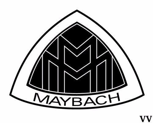 Фото Для (2 шт.) Maybach логотип буквы текст-Виниловая наклейка Индивидуальный размер и