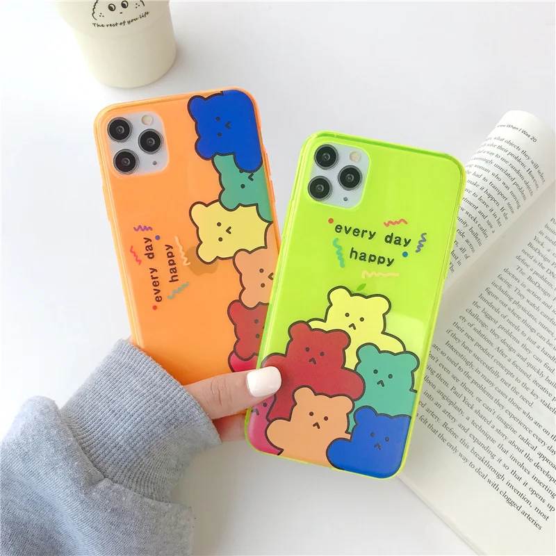 Korea color bear soft phone case for iphone 7Plus 8 7 Plus orange happy bears coque for iphone 11 Pro xr x xs max fundas cover
Korea color bear soft phone case for iphone 7Plus 8 7 Plus orange happy bears coque for iphone 11 Pro xr x xs max fundas cover