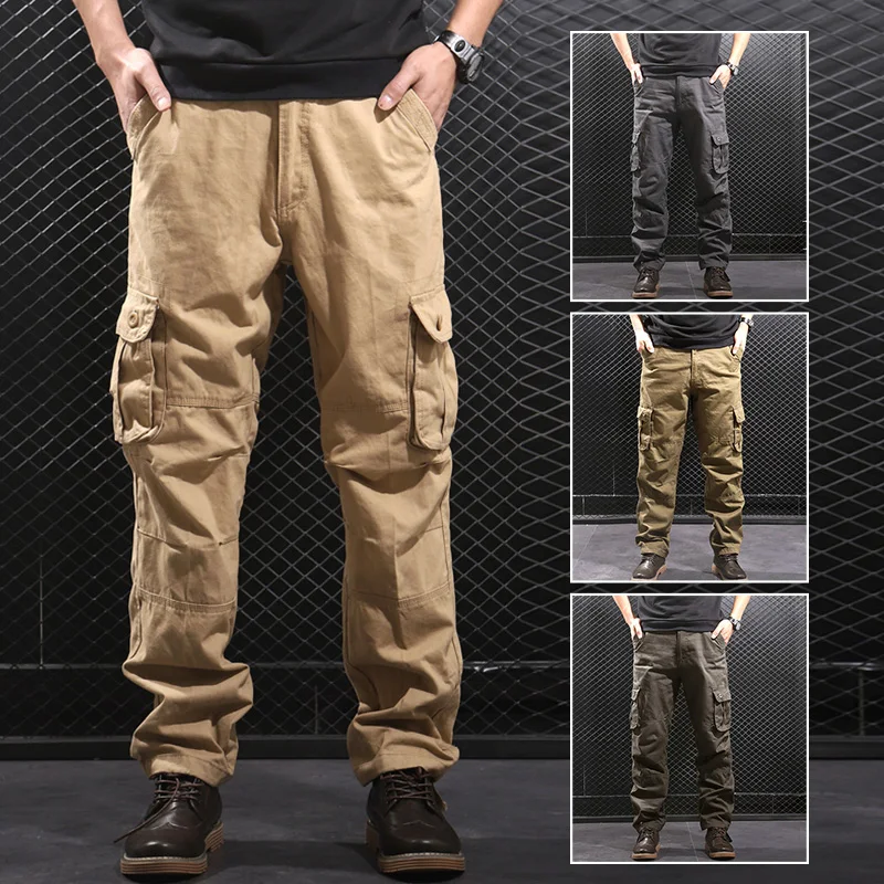 Cargo Pants Men's Outdoor Training Military Tactical Trousers Cotton Loose Straight Large Size Multiple Pocket Pants
Cargo Pants Men's Outdoor Training Military Tactical Trousers Cotton Loose Straight Large Size Multiple Pocket Pants