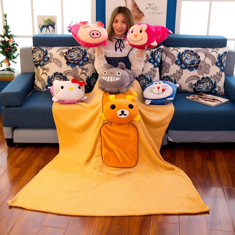 2in1 Creative Cartoon Kitty Cat Plush Cotton Pillow Blanket Car Decoration Back Cushion Soft Stuffed Toy Baby Swaddle Blanket
2in1 Creative Cartoon Kitty Cat Plush Cotton Pillow Blanket Car Decoration Back Cushion Soft Stuffed Toy Baby Swaddle Blanket