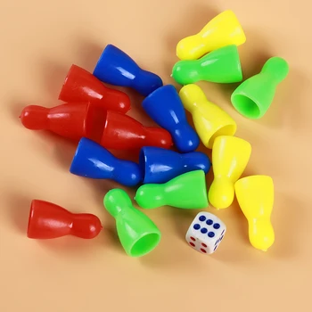 1Set Plastic Chess Pieces Dice Set Colorful Flying Chess Board Games Party Game Accessories Puzzle Educational Toys For Children
1Set Plastic Chess Pieces Dice Set Colorful Flying Chess Board Games Party Game Accessories Puzzle Educational Toys For Children