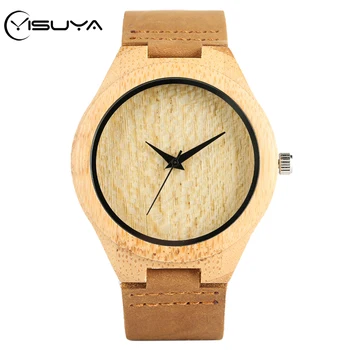 YISUYA Simple NO Words Dial Bamboo Watch for Men Wooden Watch Yellow Ripple Dial Men's Watches Casual Clocks for Men Women 2020
YISUYA Simple NO Words Dial Bamboo Watch for Men Wooden Watch Yellow Ripple Dial Men's Watches Casual Clocks for Men Women 2020