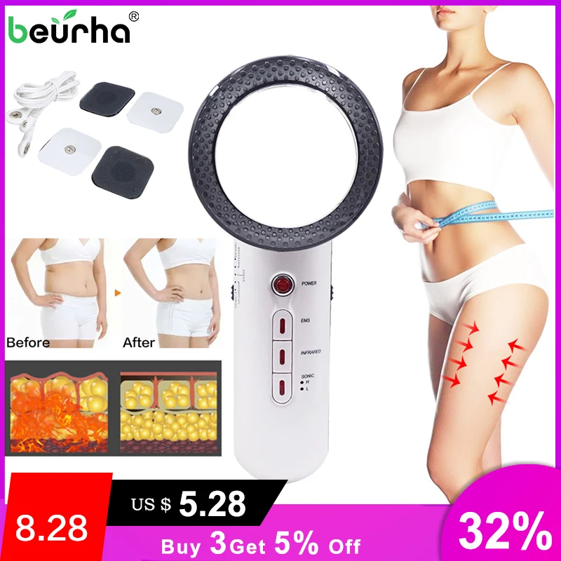 Ultrasound Cavitation EMS Body Slimming Massager Weight Loss Anti Cellulite Fat Burner Galvanic Infrared Ultrasonic Wave Therapy
Ultrasound Cavitation EMS Body Slimming Massager Weight Loss Anti Cellulite Fat Burner Galvanic Infrared Ultrasonic Wave Therapy