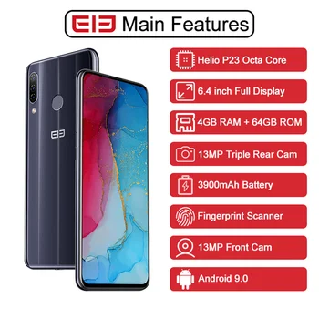 

ELEPHONE A7H Helio P23 4GB RAM 64GB ROM 6.4" Octa Core Android 9.0 3900mAh Fast Charging Fingerprint Recognition Smartphone