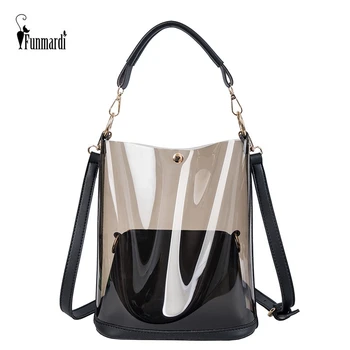 FUNMARDI Summer Transparent Bucket Bag Composite Beach Bags Jelly Colors Shoulder Bag PVC Women Bag Small Crossbody Bag WLHB3060 
FUNMARDI Summer Transparent Bucket Bag Composite Beach Bags Jelly Colors Shoulder Bag PVC Women Bag Small Crossbody Bag WLHB3060