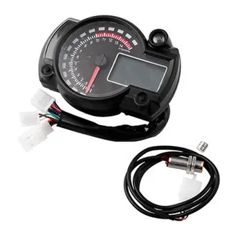 15000Rpm Motorcycle Speedometer Gauge Universal Lcd Digit Tachometer Odometer Waterproof Lcd Digital Odometer Speedometer