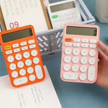 

Simple candy color handheld calculator student learning assistant accounting female mini portable power saving computer