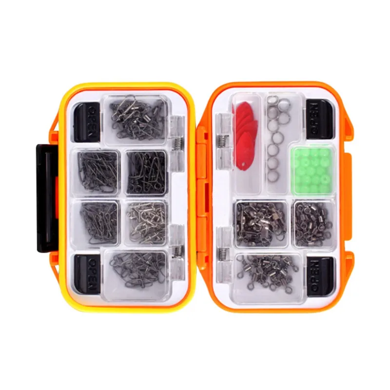 119pcs/set Fishing Tackle Boxes Kit Fishing Snap Barrel Swivels Fish Ring Luminous Fish Beads Tool Fishing Accessories
119pcs/set Fishing Tackle Boxes Kit Fishing Snap Barrel Swivels Fish Ring Luminous Fish Beads Tool Fishing Accessories