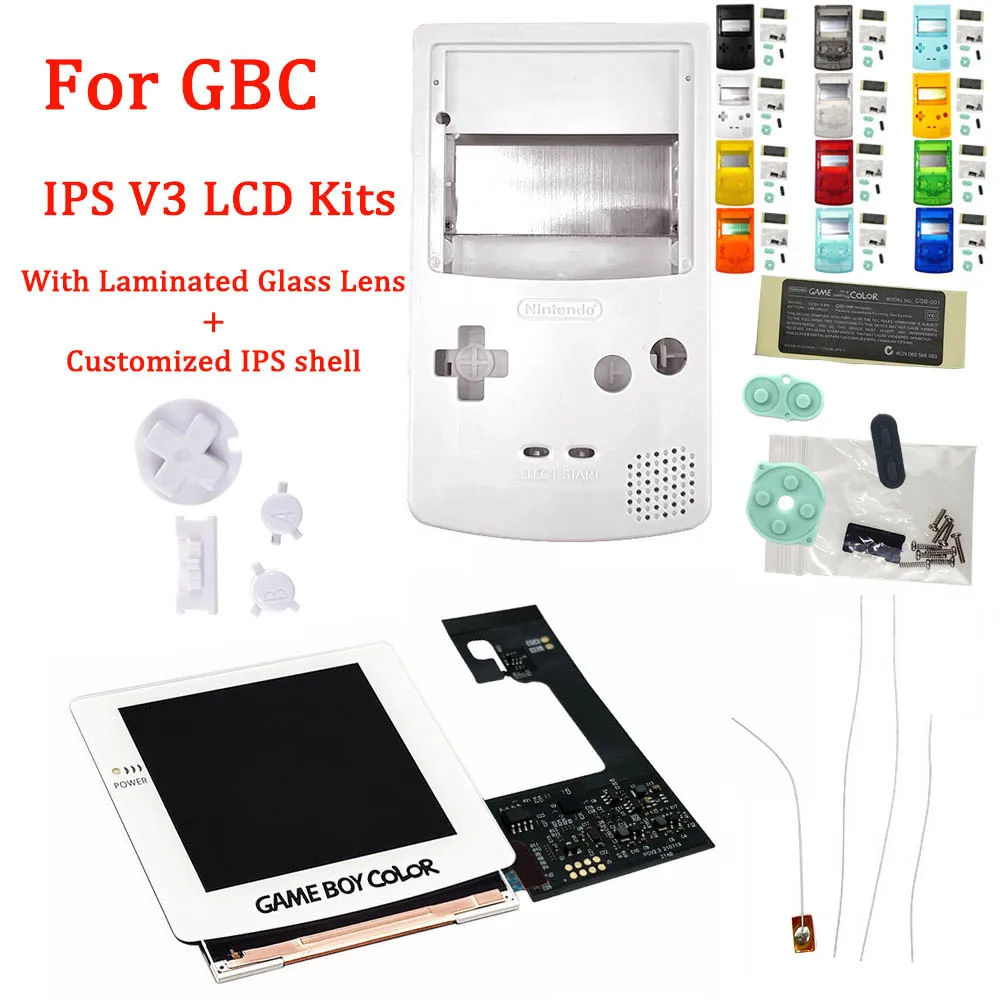 2021 белый IPS V3 ламинированный фотоальбом для GBC светильник кой наборы ЖК-экранов с