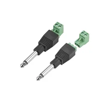 2x 6.35mm 1/4" Male Plug Mono TS To AV Screw Video Balun Terminal AV Adapter Nickel Plated Connector
2x 6.35mm 1/4" Male Plug Mono TS To AV Screw Video Balun Terminal AV Adapter Nickel Plated Connector