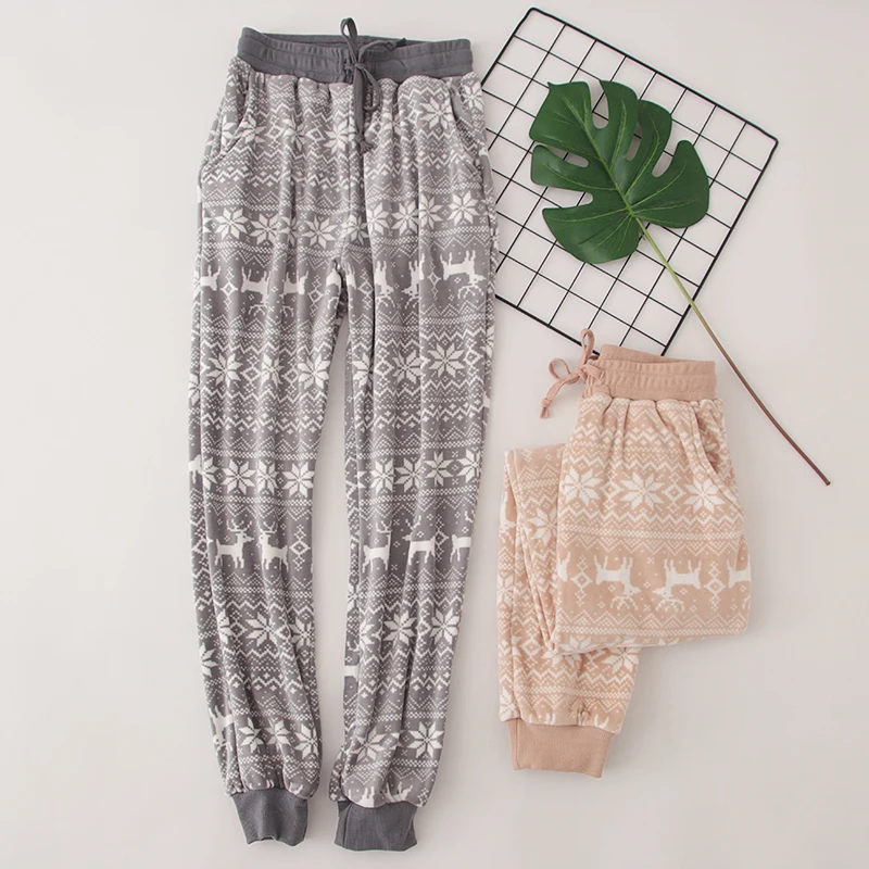 Winter Fleece Warm Women Pajama Pants Fashions Printed Flannel Home Sleeping Bottoms Ladies Loose Homewear Nightwear Trousers
Winter Fleece Warm Women Pajama Pants Fashions Printed Flannel Home Sleeping Bottoms Ladies Loose Homewear Nightwear Trousers