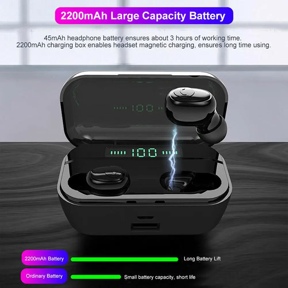 Bluetooth 5.0 Wireless Earphones G6S Mini In-Ear Handsfree Stereo Sport Earphone With Charging Box TWS Gaming Music Earpiece
Bluetooth 5.0 Wireless Earphones G6S Mini In-Ear Handsfree Stereo Sport Earphone With Charging Box TWS Gaming Music Earpiece