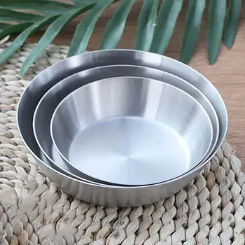 Stainless Steel Flat Bottom Serving Dish Round Plate Tray Kitchen Dinning Bowl Plate Tray Kitchen Dinning Bowl Plate Tray Kitche 
Stainless Steel Flat Bottom Serving Dish Round Plate Tray Kitchen Dinning Bowl Plate Tray Kitchen Dinning Bowl Plate Tray Kitche