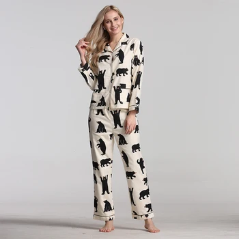 Pajamas For Women Spring Autumn Pajamas Set New Cartoon Printed Long Sleeve cotton skin-friendly Sleepwear Women Pajamas
Pajamas For Women Spring Autumn Pajamas Set New Cartoon Printed Long Sleeve cotton skin-friendly Sleepwear Women Pajamas