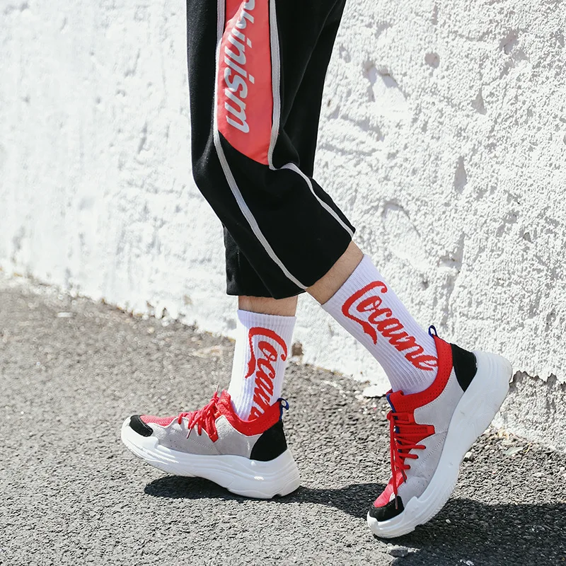 Fun Letter Pattern Men and Women Socks White Blue Black Orange Sports Personality Hip Hop Skateboard Style Couple Cotton Socks
Fun Letter Pattern Men and Women Socks White Blue Black Orange Sports Personality Hip Hop Skateboard Style Couple Cotton Socks