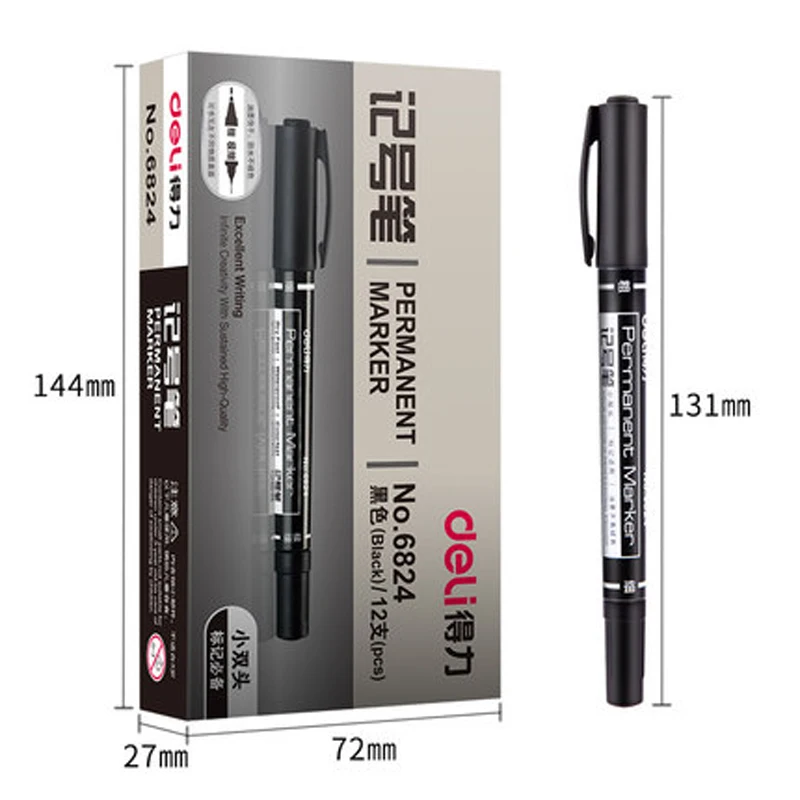 3 pcs/lot Dual Tip 0.5/1 mm Fast Dry Permanent Sign Marker Pens for Fabric Metal Quality Fineliner Black Blue Red Ink Drawing
3 pcs/lot Dual Tip 0.5/1 mm Fast Dry Permanent Sign Marker Pens for Fabric Metal Quality Fineliner Black Blue Red Ink Drawing