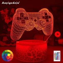 

3d Illusion P4P Game Pad Led Night Light for Kids Child Bedroom Decor Event Prize Game Shop Idea Color Changing Desk Night Lamp