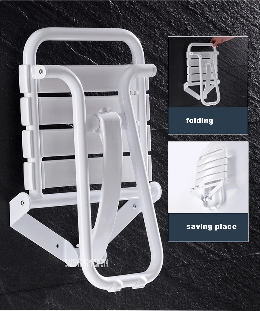 Description Picture 6 of itemAST7265 Folding Shower Chair Shower Folding Seat Bench Bath Stool Wall Mounted Stool Bathroom Wall Chair For Elderly Disabled
