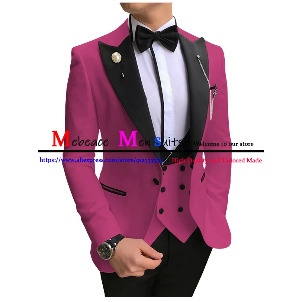 2021 Handsome Purple Red Men Suit Slim Fit Set Business Casual Blazer Wedding Groom Tuxedos Party Prom Costume Homme 3 Pieces
2021 Handsome Purple Red Men Suit Slim Fit Set Business Casual Blazer Wedding Groom Tuxedos Party Prom Costume Homme 3 Pieces