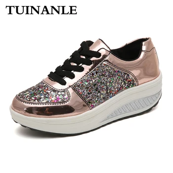 TUINANLE 2020 Platform Bling Wedge Sneakers Mirror PU Sneakers Women Ladies Glitter Flats Trainers Shoes Basket Chaussure Femme
TUINANLE 2020 Platform Bling Wedge Sneakers Mirror PU Sneakers Women Ladies Glitter Flats Trainers Shoes Basket Chaussure Femme