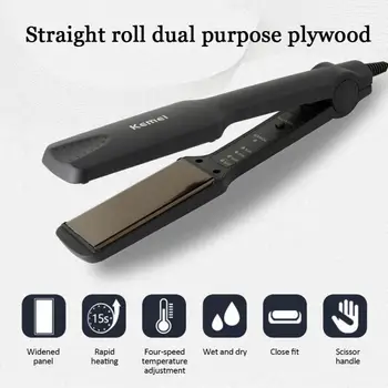 Kemei Hair Straightener Straightening Irons Fast Warm-up Thermal Performance Professional Tourmaline Ceramic Heating Plate
Kemei Hair Straightener Straightening Irons Fast Warm-up Thermal Performance Professional Tourmaline Ceramic Heating Plate