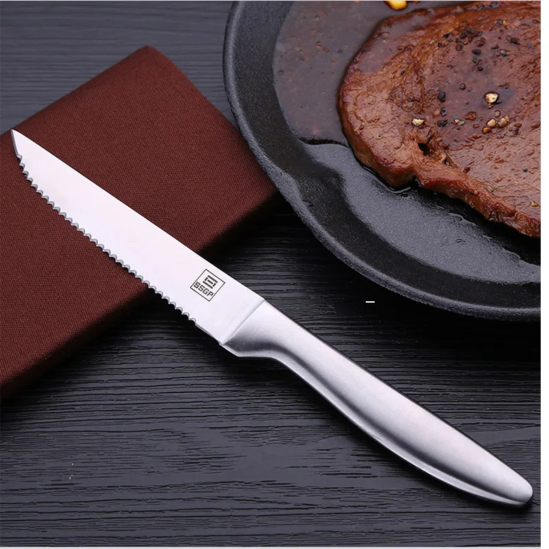 Eco-Friendly Stainless Steel Dinner Steak Knifes Set Thincked Fruit Kitchen High Temperature Resistance Knife Steak
Eco-Friendly Stainless Steel Dinner Steak Knifes Set Thincked Fruit Kitchen High Temperature Resistance Knife Steak