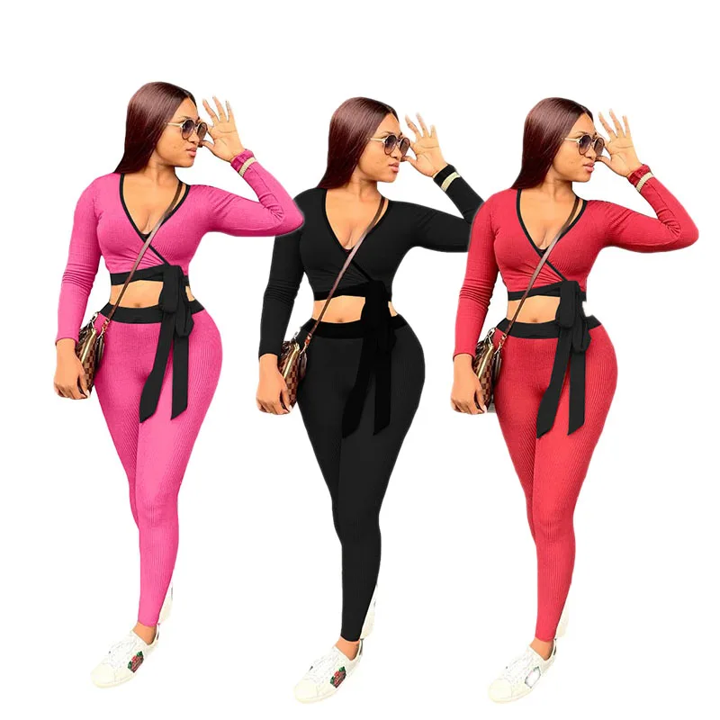 Autumn Casual Sports Suit Solid Color Patchwork Lace-up Slim Two-piece Sets for Women European and American Clothing
Autumn Casual Sports Suit Solid Color Patchwork Lace-up Slim Two-piece Sets for Women European and American Clothing