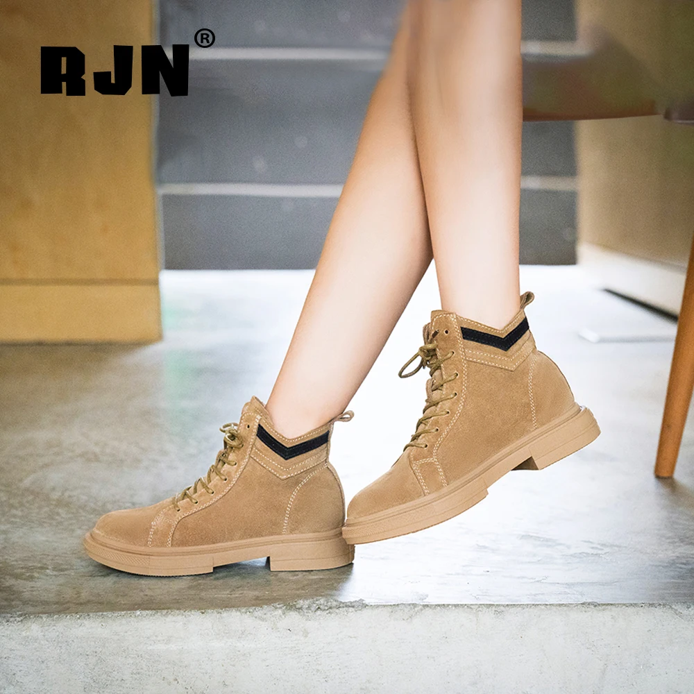 RJN Cow Suede Ankle Boots Mixed Color Sewing Decoration Lace-Up Comfortable Round Toe Low Heel Leisure Shoes Women Boots RO59
RJN Cow Suede Ankle Boots Mixed Color Sewing Decoration Lace-Up Comfortable Round Toe Low Heel Leisure Shoes Women Boots RO59