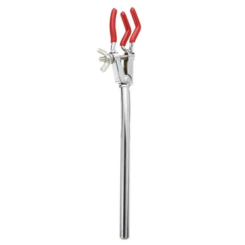 Adjustment Small Tube Clamp Holder Three Prong Extension Flask Clip Flask Holder Test Chemistry Clamps Home Improvement