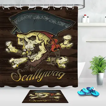Jolly Roger Pirate Skull Waterproof Fabric Shower Curtain Bathroom Accessory Set
Jolly Roger Pirate Skull Waterproof Fabric Shower Curtain Bathroom Accessory Set