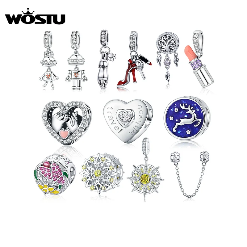 WOSTU Copper Beads Cubic Zirconia Charm Heart Cat Dream catcher Pendant Fit Original Bracelet DIY Necklace Jewelry Accessories
WOSTU Copper Beads Cubic Zirconia Charm Heart Cat Dream catcher Pendant Fit Original Bracelet DIY Necklace Jewelry Accessories