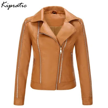New Spring Autumn Women Jackets PU Leather Women's Leather Clothing Fashion Ladies Jackets Rivets Coat Faux Leather Outwear
New Spring Autumn Women Jackets PU Leather Women's Leather Clothing Fashion Ladies Jackets Rivets Coat Faux Leather Outwear