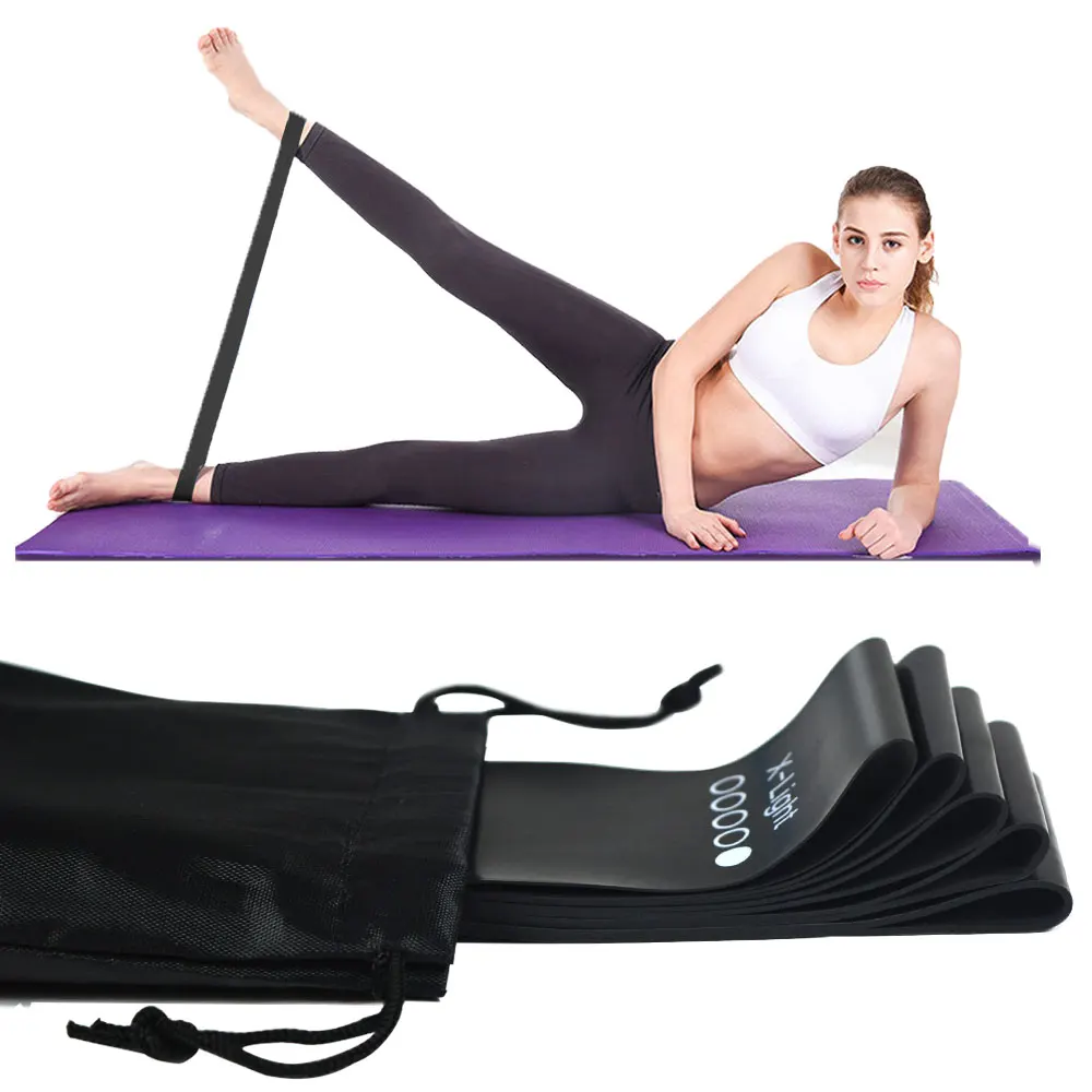 XC LOHAS Fitness Equipment Unisex Resistance Bands Set 5 Level 10-50LBS Gym Training Yoga Pilates Rubber Loops Workout Expander (14)