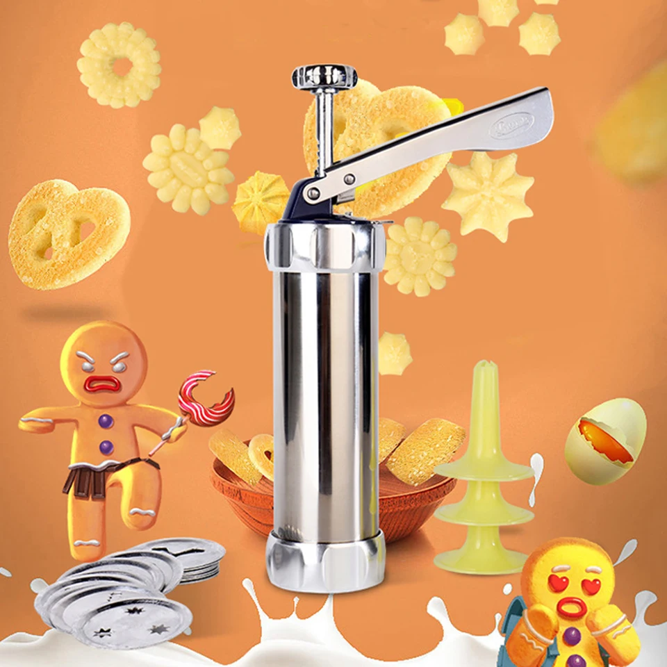 Transhome Cookie Press Gun 24Pcs Cookie Cutter Set Biscuits Press Machine Pastry/Confectionery Nozzles Baking Tools For Cookies
Transhome Cookie Press Gun 24Pcs Cookie Cutter Set Biscuits Press Machine Pastry/Confectionery Nozzles Baking Tools For Cookies
