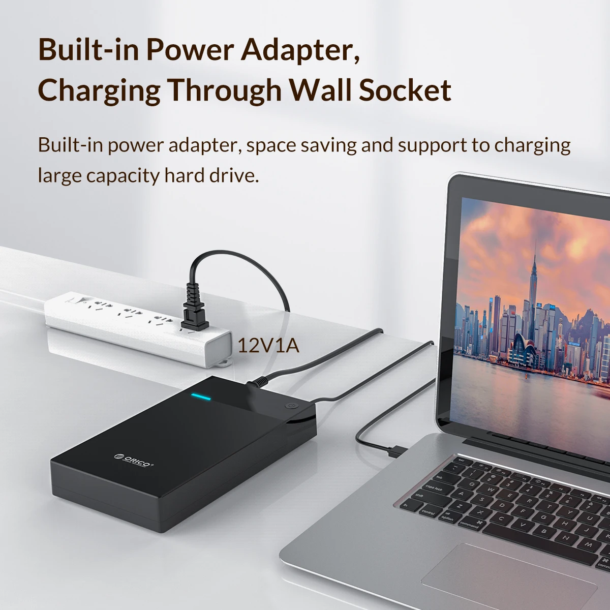 ORICO 3.5'' HDD Case with 12W1A Built-in Power Protable Hard Drive Enclosure SATA to USB 3.0 Supply Up to 16TB Support UASP Box ORICO 3.5'' HDD Case with 12W1A Built-in Power Protable Hard Drive Enclosure SATA to USB 3.0 Supply Up to 16TB Support UASP Box