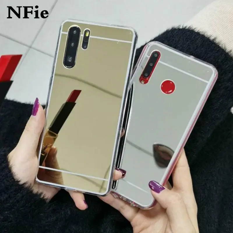 Глянцевый зеркальный полный чехол для huawei Nova 5T P Smart Y6 Y9 2019 P30 P20 Mate30 Honor 20 8X 8C 8A 7A
