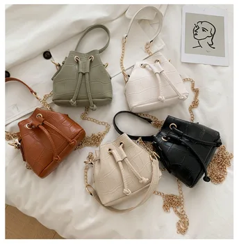 2020 Fashion PU Lether Bucket Bags Chains Alligator Crossbody Bags For Women Ladies Party Stree Shoulder Bags
2020 Fashion PU Lether Bucket Bags Chains Alligator Crossbody Bags For Women Ladies Party Stree Shoulder Bags