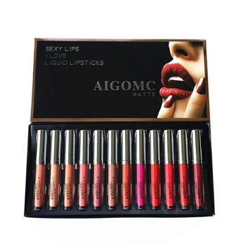 Aigomc Matte Lips Makeup Kit Non-stick Long Lasting 12pcs Liquid Matte Lipstick Sets Women Pigment Makeup
Aigomc Matte Lips Makeup Kit Non-stick Long Lasting 12pcs Liquid Matte Lipstick Sets Women Pigment Makeup