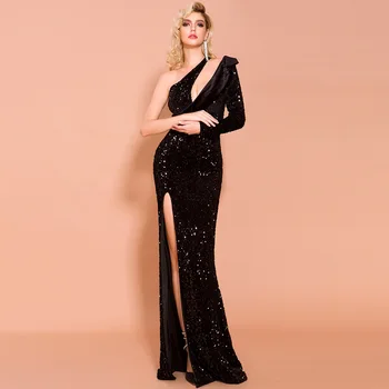 Keatingberus 2020 Women Sexy Irregular Neck One Shoulder Sequin Dresses Female Elegant High Split Maxi Dress X081
Keatingberus 2020 Women Sexy Irregular Neck One Shoulder Sequin Dresses Female Elegant High Split Maxi Dress X081