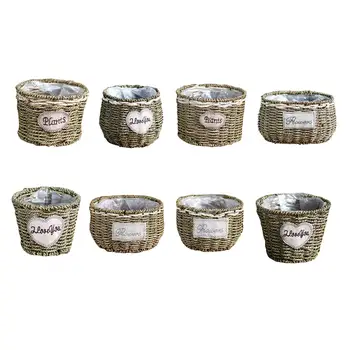 Three Shapes Grass Straw Woven Storage Pot Garden Flower Vase Braided Basket For Balcony Home Garden Decoration 40P
Three Shapes Grass Straw Woven Storage Pot Garden Flower Vase Braided Basket For Balcony Home Garden Decoration 40P