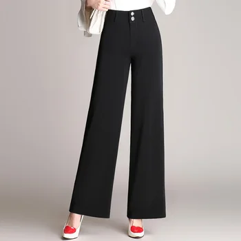 2020 Spring women's wide leg pants Loose fashion high waist big size women pants Long Female Trousers Formal work
2020 Spring women's wide leg pants Loose fashion high waist big size women pants Long Female Trousers Formal work