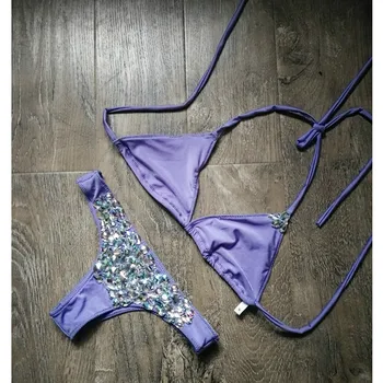 Bathing Suits Swimsuit Swimwear Bikini Rhinestone Crystal Luxury New Sexy Female Women Nature Color,female Diamond Colorful 
Bathing Suits Swimsuit Swimwear Bikini Rhinestone Crystal Luxury New Sexy Female Women Nature Color,female Diamond Colorful