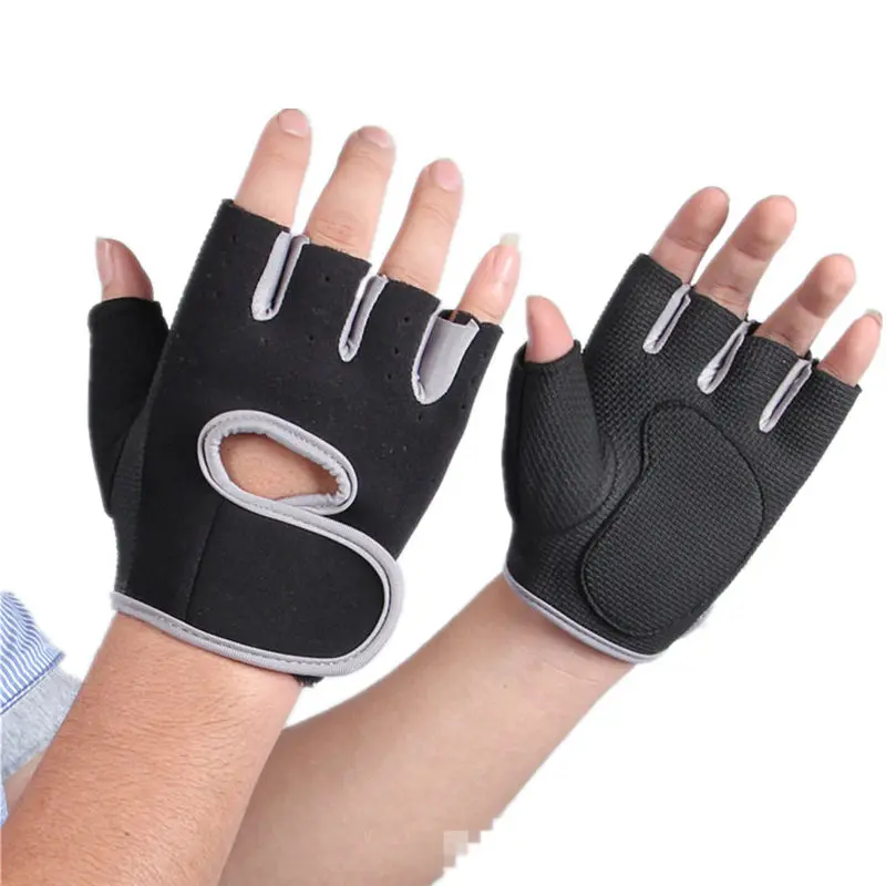 

Pure Color Gym Fitness Gloves For Women Men Mittens 2020 Bodybuilding Glove Weightlifting Male Female Gym Gloves Without Fingers