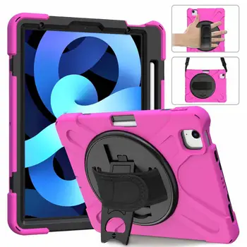 360 Rotation Shockproof Tablet Shell For New IPad Air 4 10.9 Inch 2020 Stand Case Protective Cover With Pencil Slot Funda+Straps
360 Rotation Shockproof Tablet Shell For New IPad Air 4 10.9 Inch 2020 Stand Case Protective Cover With Pencil Slot Funda+Straps